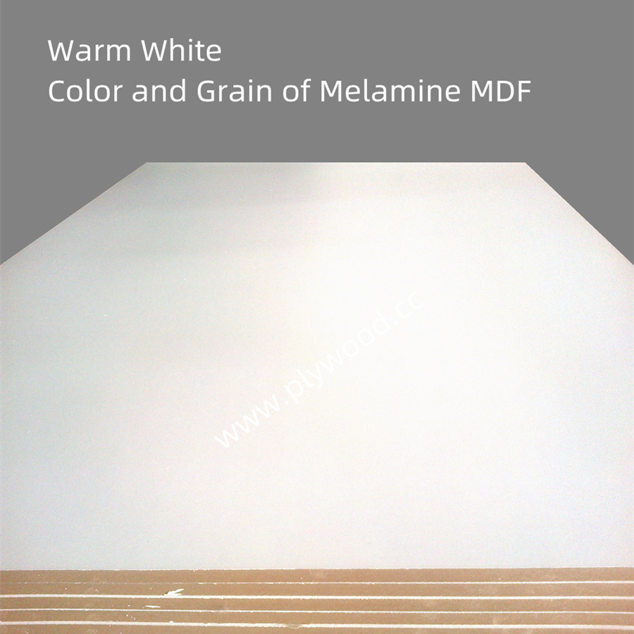 Warm White - Color and Grain of Melamine MDF