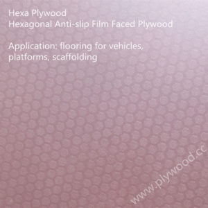 Hexagonal Anti-slip Film Faced Plywood (New Pattern)